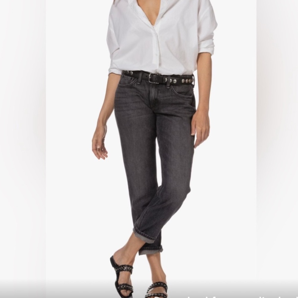 RAG&BONE Dre Low-rise Boyfriend Jeans onyx black size 29